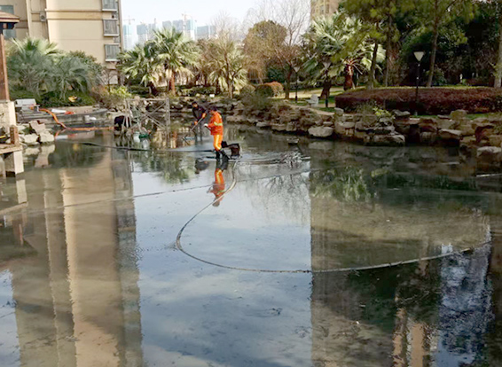 神池景观池淤泥清理